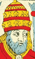 visage du pape du tarot
