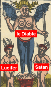 le diable, satan et lucifer dans la carte du tarot