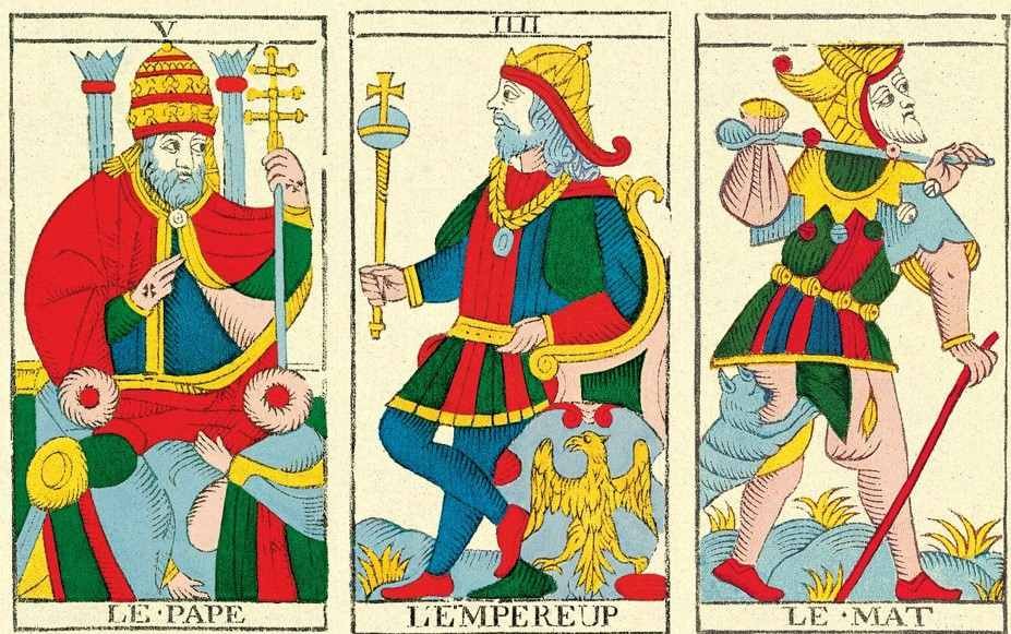 association cartes tarot Pape Empereur Mât