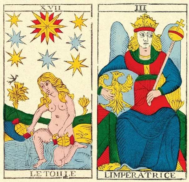 combinaison cartes tarot étoile impératrice