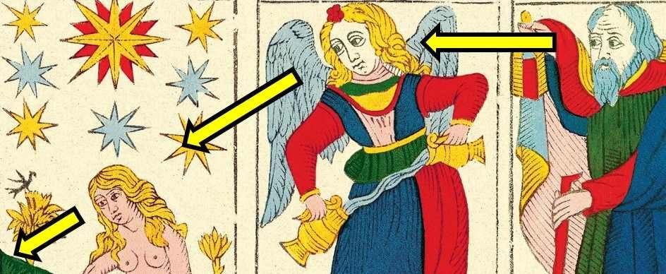 les regards dans association cartes tarot Etoile - Tempérance - Hermite