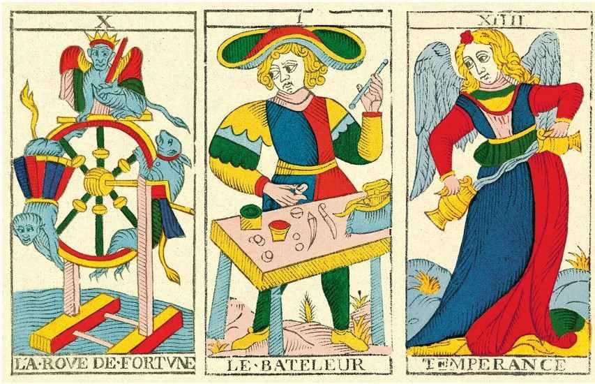 assocation cartes tarot roue bateleur temperance