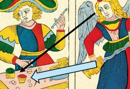 le regard de l'ange dans assocation cartes tarot roue bateleur temperance