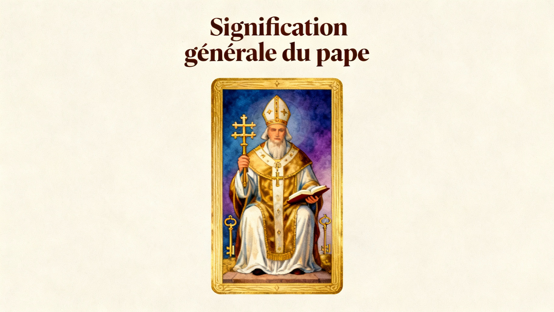 Signification générale du pape