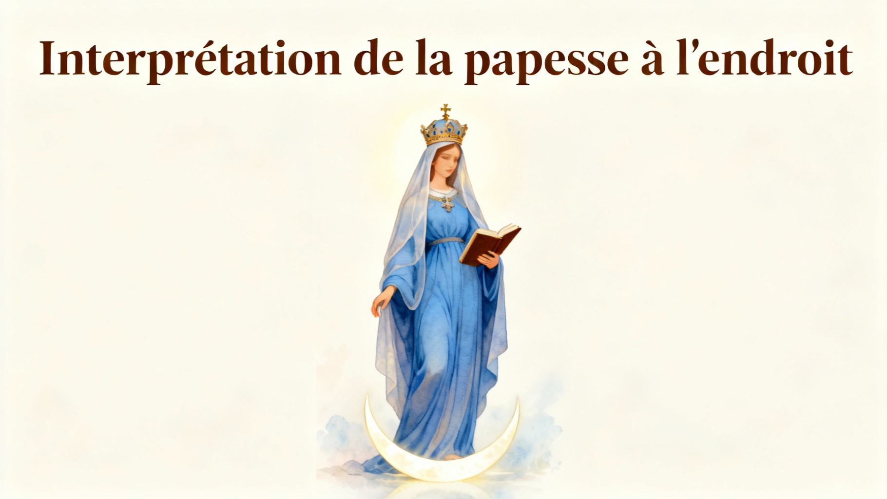 Interprétation de la papesse à l'endroit