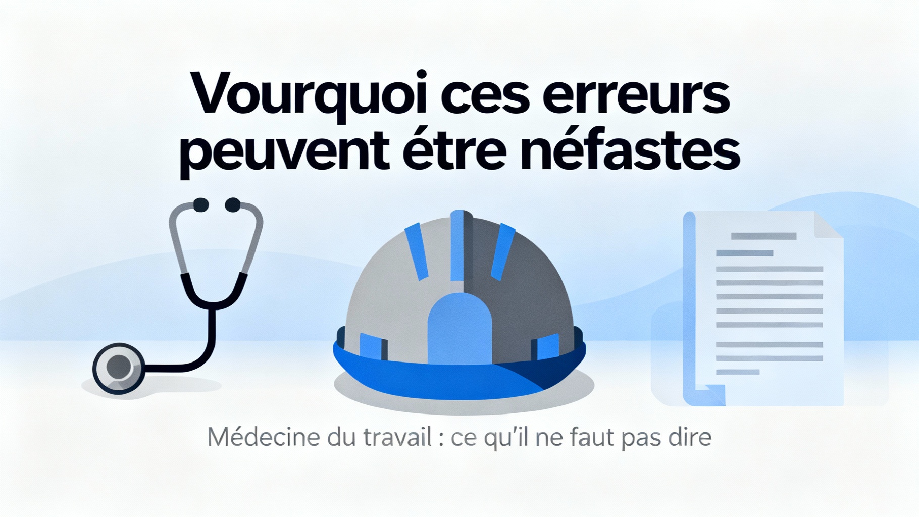Médecine du travail : ce qu'il ne faut pas dire 1 Pourquoi ces erreurs peuvent être néfastes
