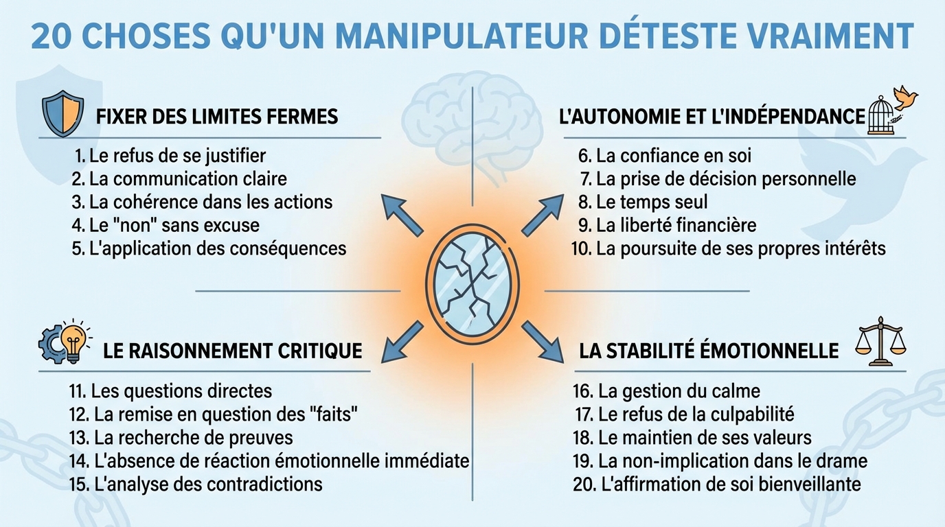 Les 20 choses qu'un manipulateur déteste