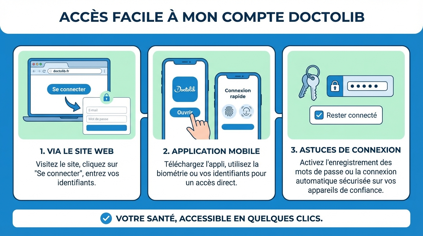 Comment accéder à mon compte doctolib facilement 1 Accéder à son compte Doctolib