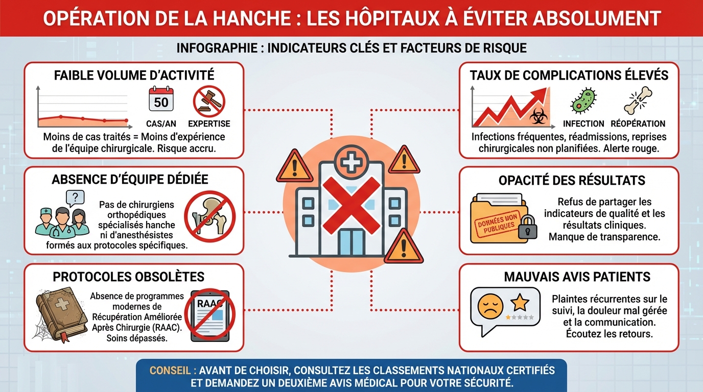 Les hôpitaux à éviter