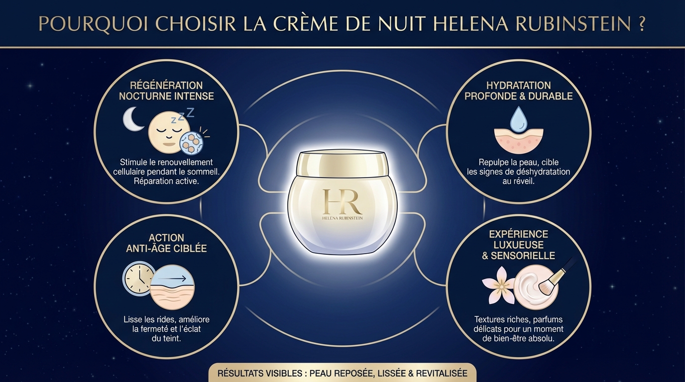 Comment utiliser la crème de nuit Helena Rubinstein ?