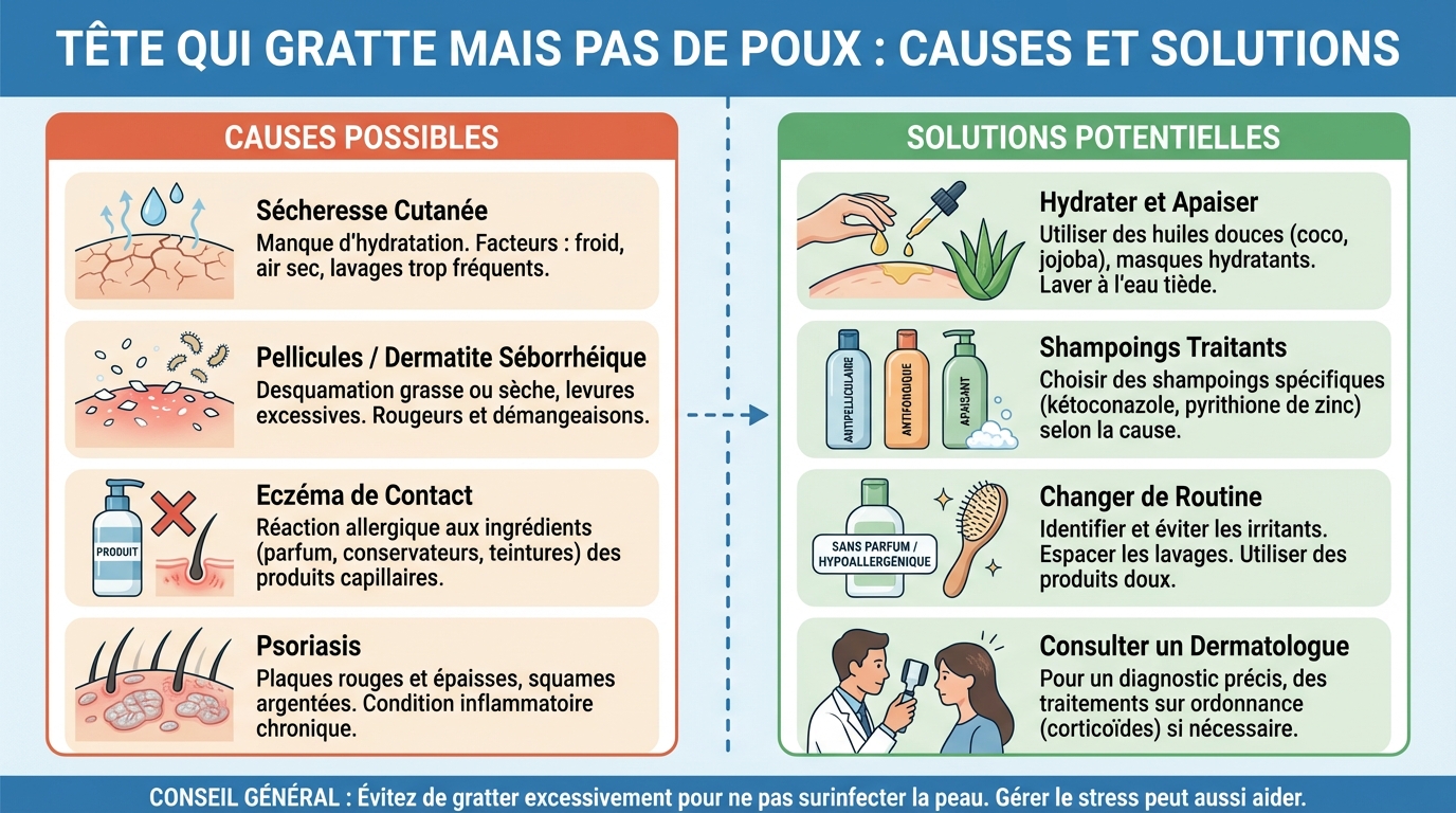 Causes des démangeaisons sans poux
