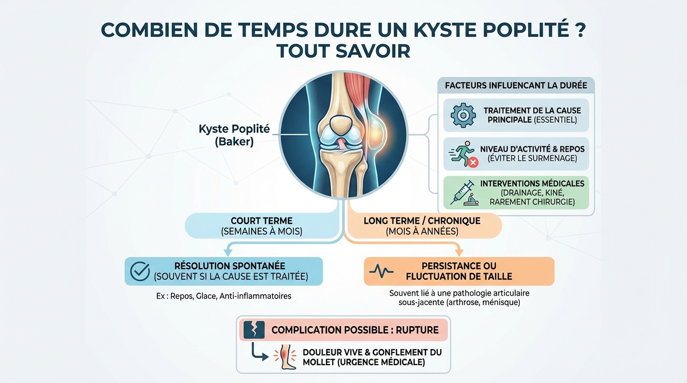 Causes et symptômes d'un kyste poplité