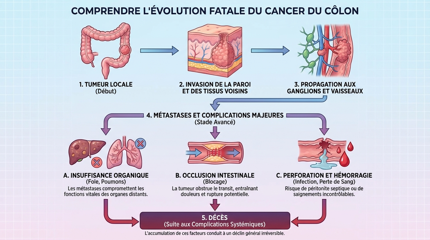Comment meurt-on d'un cancer du côlon ? 1 Symptômes et stades de la maladie