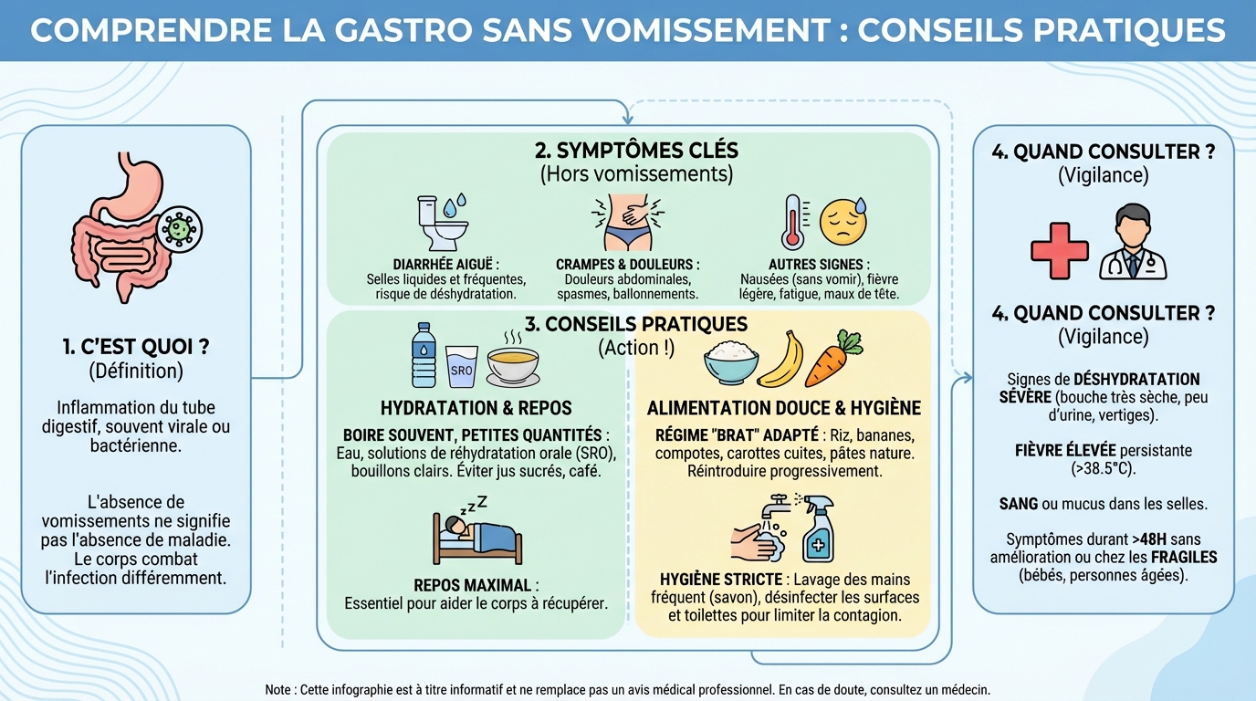 Conseils pour gérer la gastro sans vomissement