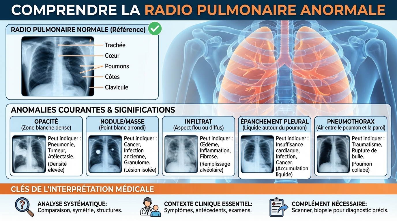 Interpréter les résultats d'une radio pulmonaire