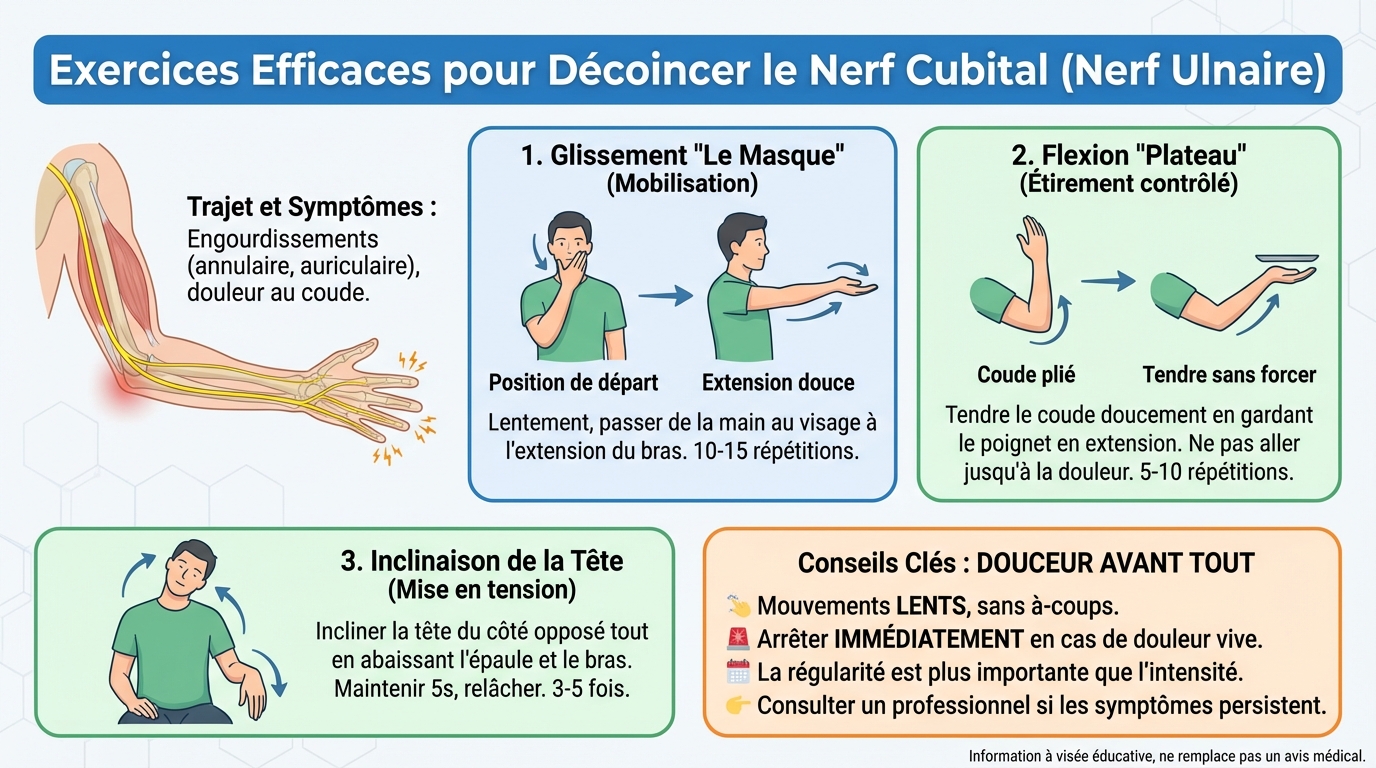 Exercices efficaces pour décoincer le nerf cubital 1 Exercices pour décoincer le nerf cubital