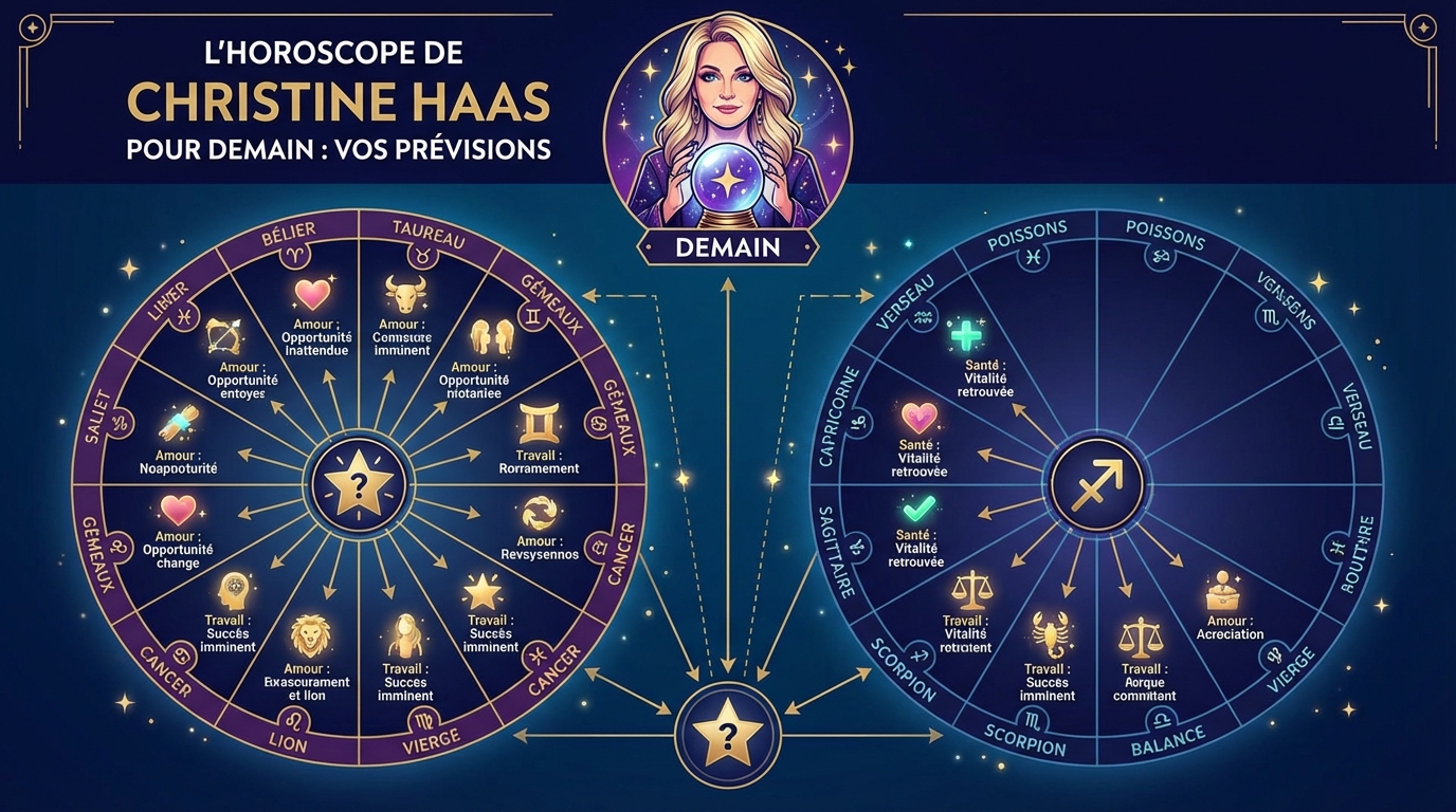 L'horoscope de christine haas pour demain : découvrez vos prévisions 1 Prévisions détaillées par signe