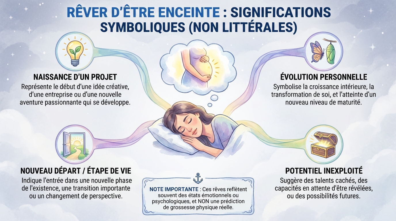 Rêver d'être enceinte : tout ce que cela signifie 1 Interprétations selon le contexte