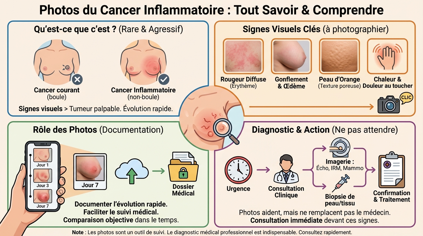 Tout savoir sur les photos du cancer inflammatoire 1 Symptômes et signes à reconnaître