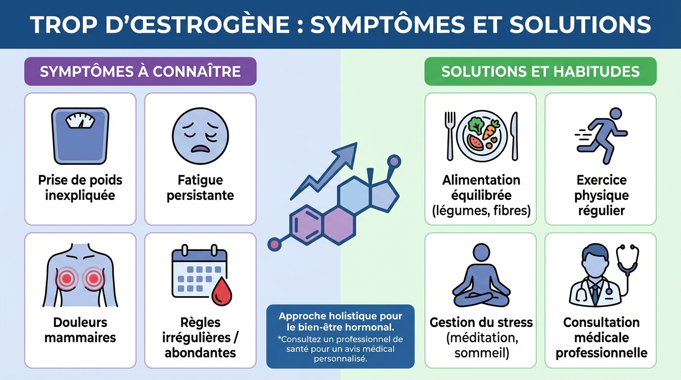 Les symptômes d'un excès d'œstrogène