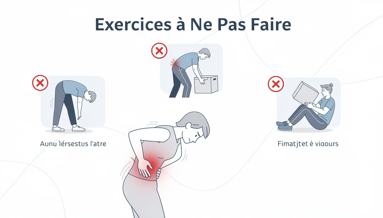 Lombalgie : exercices à ne pas faire pour prévenir la douleur 1 Exercices à Ne Pas Faire