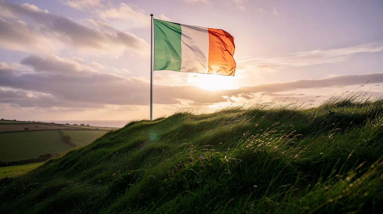 Le drapeau irlandais : un message de paix